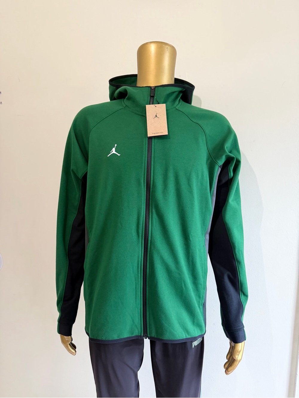 Jordan Men’s Green and Black Full-Zip Performance Jacket